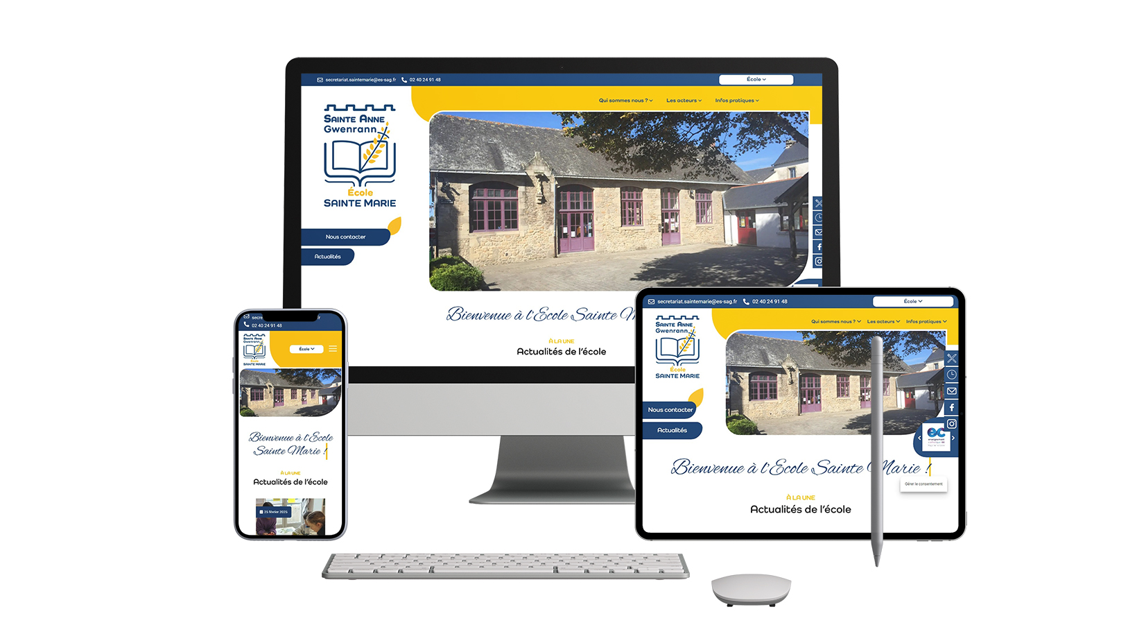 Mockup du site